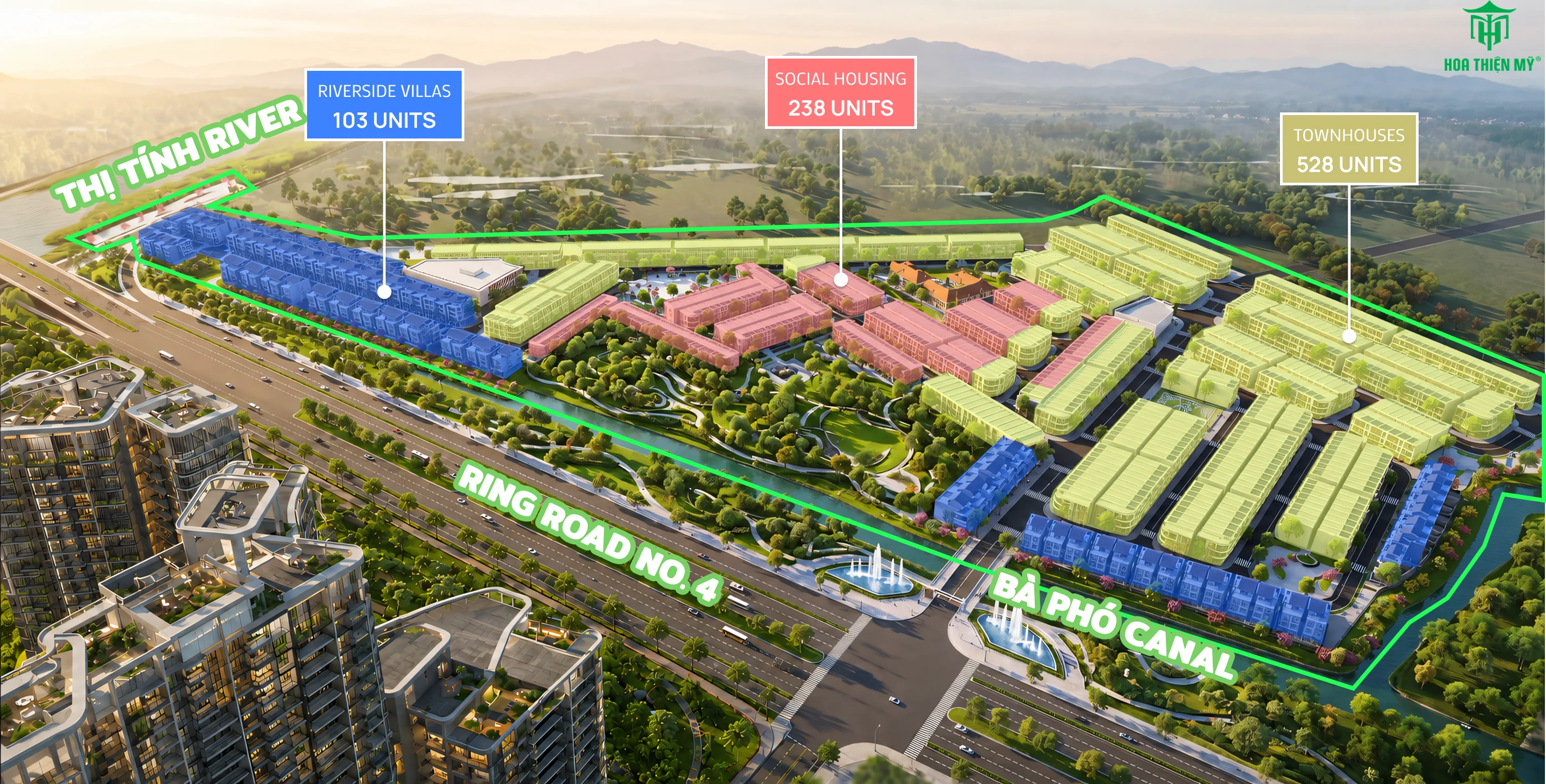 Social housing precinct in the Phu An Dien 1 master plan